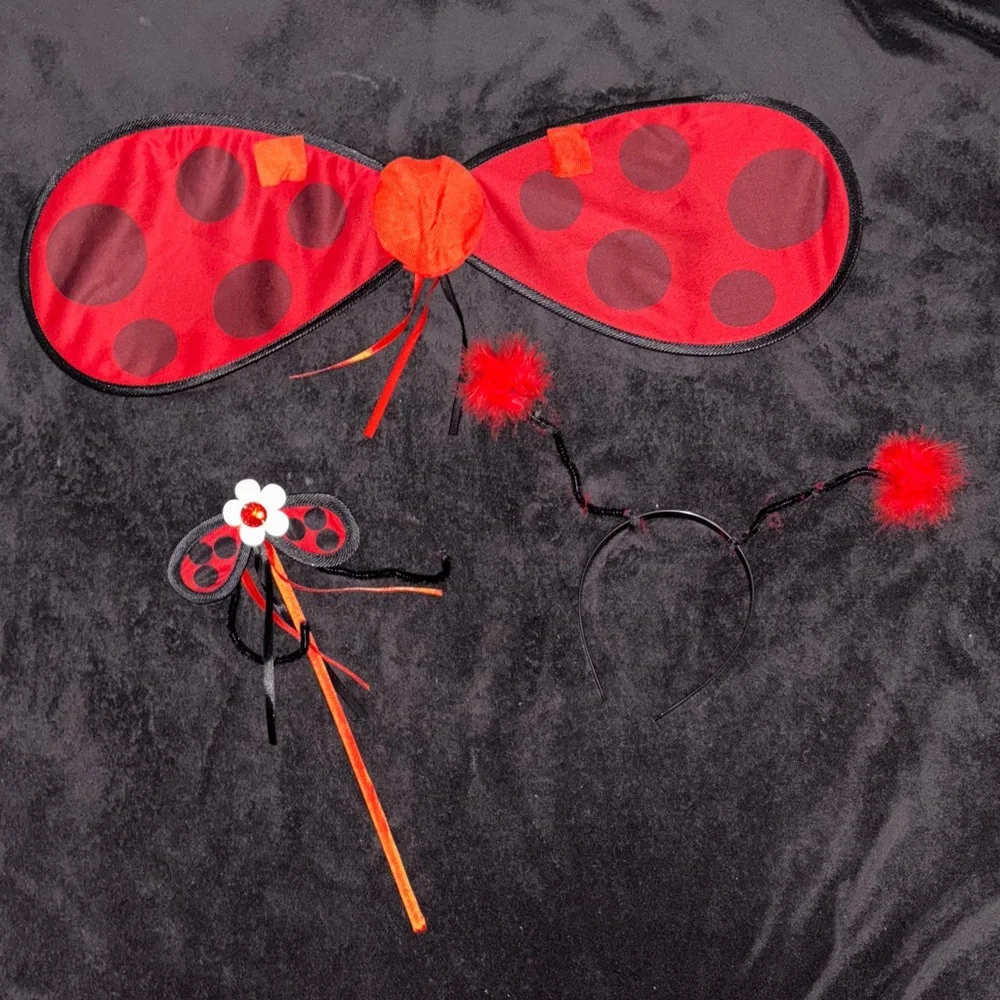 Ballerina Bug Toddler Costume - Red and Black - Picture 6 of 7